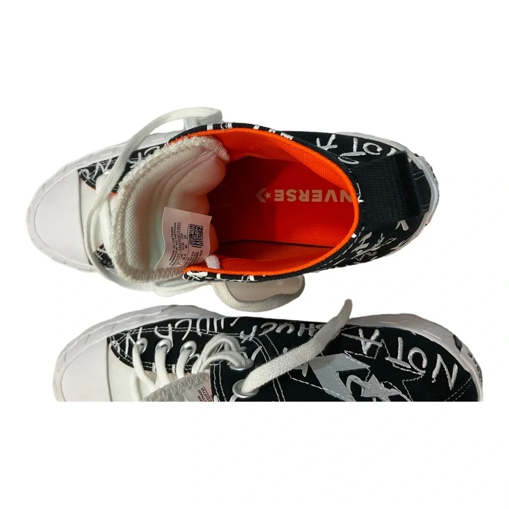 Converse High Top Not A Chuck Untitled Black White Kids Size 7